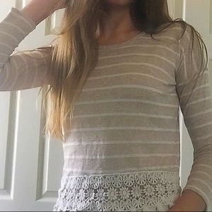 REWIND xs long sleeve striped sweater